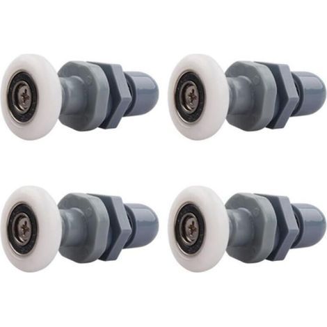 (19MM) Rulli per porta doccia, 4 rulli in ottone per porta doccia scorrevole, per la sostituzione della porta della doccia, guide per porta scorrevole in vetro (1/5)