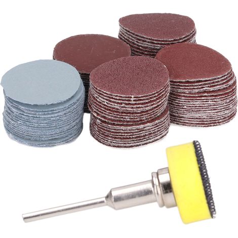 Lot de 100 meules abrasives alumine acier inoxydable disques polissage rapide bois métal plastique (1/5)
