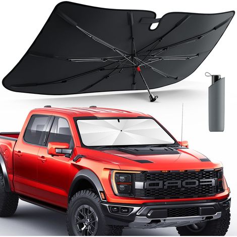 [NUNCA USADO] Parasol para parabrisas de coche, parasol para interior de coche, parasol delantero plegable de última generación, bloquea los rayos UV. (1/2)
