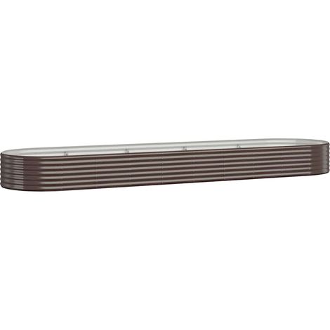 Maison Exclusive - Hochbeet Verzinkter Stahl 396x100x36 cm Braun (1/5)