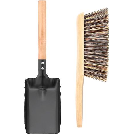 Ensemble pelle à charbon et brosse de cheminée, pelle et brosse de cheminée, ensemble de nettoyage de cheminée, ensemble d'outils de cheminée (1/5)