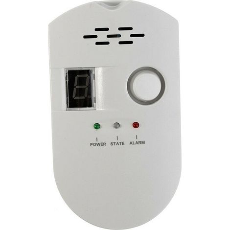 Détecteur de Fuite de gaz LPG/Gaz Naturel/Charbon, Moniteur de Capteur Enfichable avec Alarme sonore et Affichage numérique à LED (1/4)