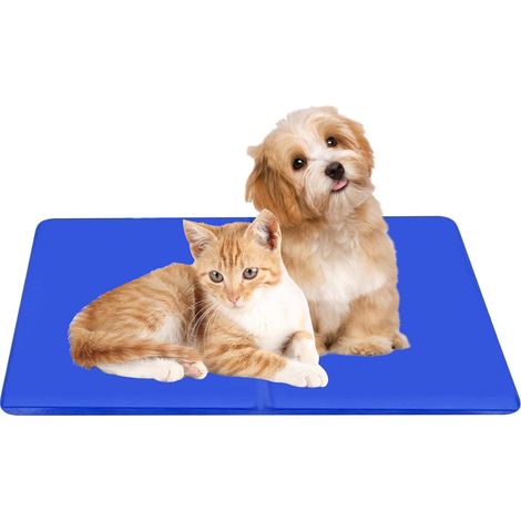 Tapis rafraîchissant pour chiens et chats, coussinet en gel auto-rafraîchissant activé par pression. Dimensions : 40 x 50 cm. (1/5)