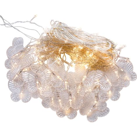 Guirlande Lumineuse Papillon LED - 48 LED - Rideau Décoratif Étanche IP44 - 1,5 x 0,5 m - Pour Décoration Noël Fêtes Extérieur Intérieur - 1 Pièce (1/5)