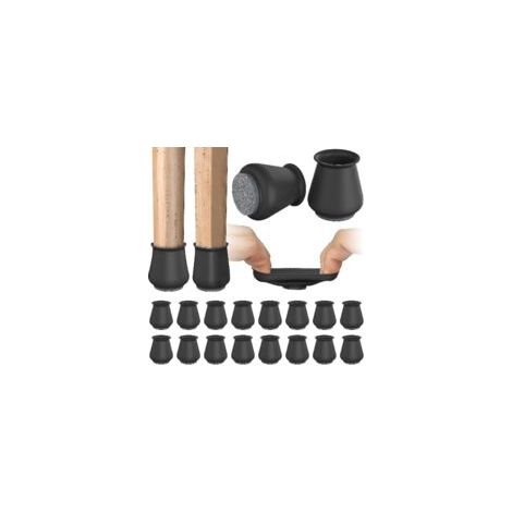16 protectores de suelo para patas de sillas, con puntas de fieltro de silicona antideslizantes para proteger suelos y muebles. - Crezuo