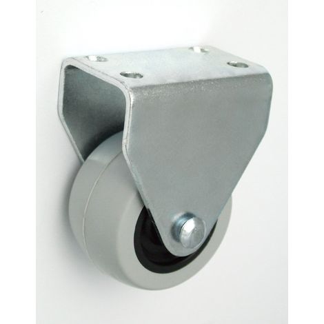 Rueda para muebles de plástico y caucho de 40 mm con carcasa fija M43T - KL040 STA G