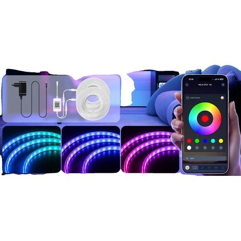 LED Neon Seillichter, App-gesteuert, Flexible Installation, 30m, 220V-240V EU-Stecker (1/2)