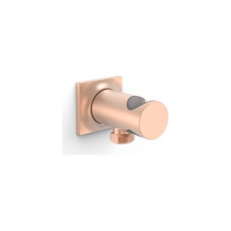 Support fixe avec arrivée d’eau pour douchette Or Rose Mat 24K - TRES 22118201OPM