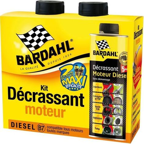 Bardahl – Pack de 2 décrassants 5 en 1 diesel 300 ml – Nettoyage injection, turbo, EGR et FAP – Récupération puissance moteur