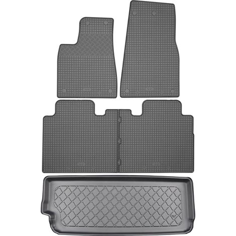Tesla X SUV (5 porte) dal 18/10/2016 SET - tappetini in gomma per auto + tappetino per il bagagliaio (1/5)