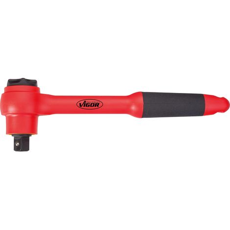 VIGOR Cliquet à carré creux extérieur 12,5 mm (1/2") VDE V3342, L 255 mm (1/4)
