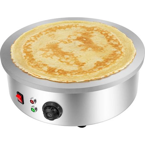 Máquina para hacer crepes, alta potencia, material duradero, color plata. (1/2)