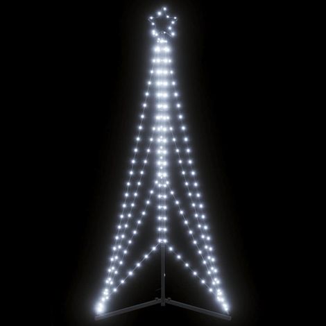 LED Weihnachtsbaum 363 LEDs Kaltweiß 182 cm vidaXL (1/5)