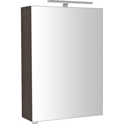 Armoire à miroir RIWA avec. Lumière LED, 50x70x17cm, Pin Rustique (1/5)