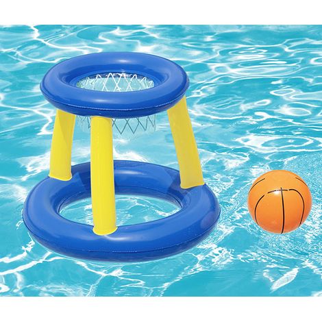Aufblasbares Basketball-Set, schwimmendes Poolspiel, Orange (1/4)