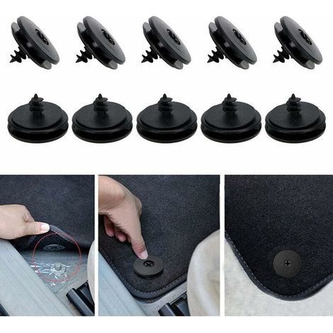 Linghhang – Confezione da 10 clip di fissaggio per tappetini auto – Plastica antiscivolo – Installazione facile senza attrezzi – Compatibile con la maggior parte dei veicoli (1/5)