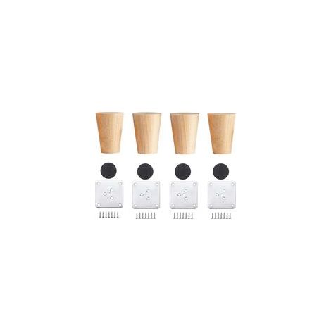 Meubles en Bois Pieds, 4 Pièces Pied de Canapé en Bois Massif, Pied de Lit en Bois, Pied D'armoire en Bois pour Canapé Meuble TV Table Basse Lit Pied,6CM (1/5)