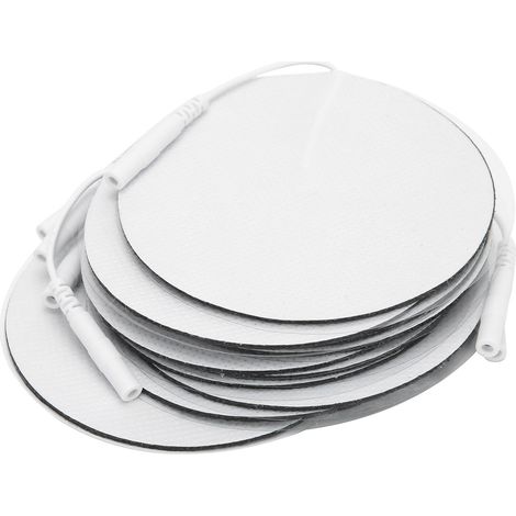 Électrodes autocollantes rondes 8 cm pour électrostimulateur TENS, non-tissé, lot de 10 (1/5)