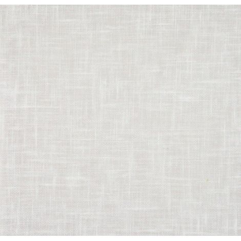 Store en pointe à baguette en voilage aspect lin - 45x165cm - Blanc