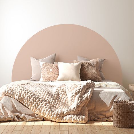 Stickers tête de lit - Couleur tendance - 160 x 130 cm - Pour lits (120 à 140 cm) - Adhésif MAT (1/2)