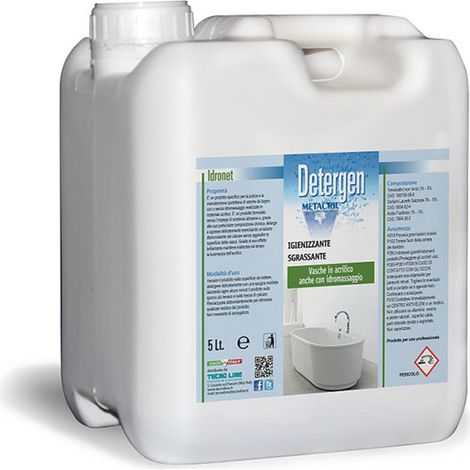 Detergen - dertergente antigraffio per vasche in acrilico Metacril 5Lt 01405001