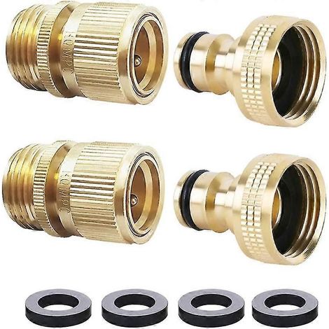 Schnellkupplung für Gartenschläuche, Wasserschlauch-Schnellkupplung, Zoll, Messing, Easy Connect Fitting, Schnellkupplung für Gartenschläuche, Wasserschlauch C (1/5)