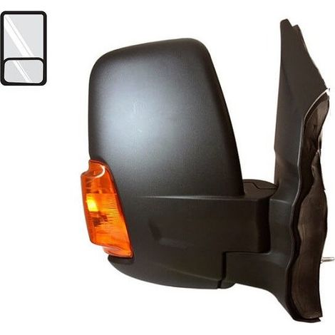 Rétroviseur manuel droit feu orange bras court Ford Transit MK8 phase 1 2014-2019