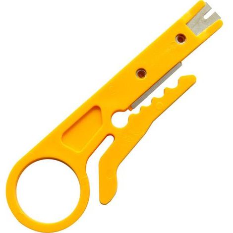 pair 4 petits couteaux à dénuder jaunes, outils à dénuder les fils, câbles téléphoniques, couteaux pour câbles réseau, petits couteaux à cartes/cadrans