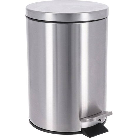 Cestino rotondo in acciaio inox da 3 l - cromo - Tendance