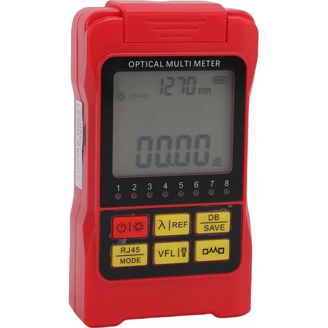Testeur de réseau fibre optique portable 850-1650nm, mesureur de puissance optique avec stylo traceur de câble rouge (1/5)
