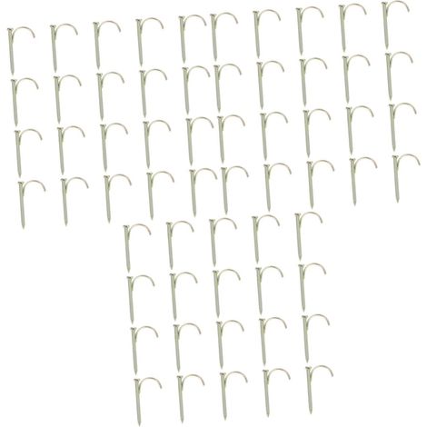 60pièces Clous De Fixation Pour Tuyaux Acier Support De Tuyau Résistant Accessoires De Jardin Pour Systèmes Eau Et Électricité (1/5)