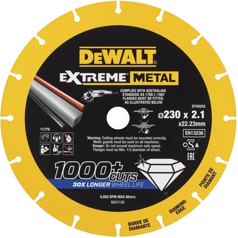 Disco Extreme Metal 230 x 22,23 x 1,5 mm DEWALT - DT40255-QZ