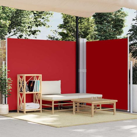 Auvent latéral rétractable Rouge 180x600 cm (1/5)