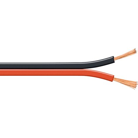 100m de Cable de haut parleurs - 2x4mm2 CCA noir et rouge (1/7)