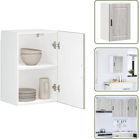 vidaXL Armoire murale de cuisine Porto sonoma gris bois d'ingénierie