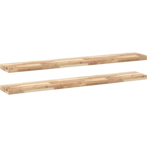 Maison Exclusive - Schweberegale 2 Stk. 140x20x4 cm Massivholz Ak