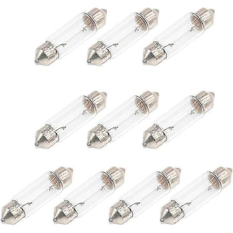 Lot de 10 ampoules LED 12V pour plafonnier de voiture, type navette, 31/36/39 mm. (1/5)