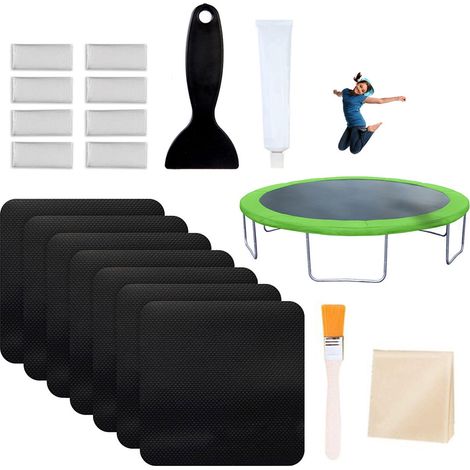 Kit de réparation de patchs de Trampoline, colle sur patchs imperméables pour piscine gonflable, tente extérieure