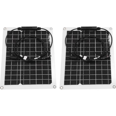 Flexibles Solarpanel-Set, monokristallines Silizium, flexibles, wasserdichtes Solarladepanel mit Rückflussverhinderung, 2 x 15 W (1/5)