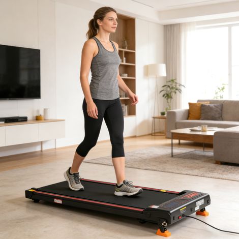 Tapis roulant pieghevole 1-6 km/h, inclinazione a 4 livelli, nero DESVIAE (1/5)