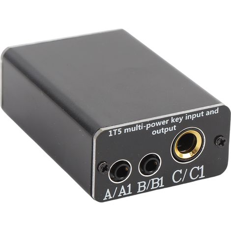 Convertisseur de dispositif d'entrée et de sortie de clé multicanal avec fonction CW, connecteur de Conversion de Signal à 2 voies, Port 6.3mm 3.5mm
