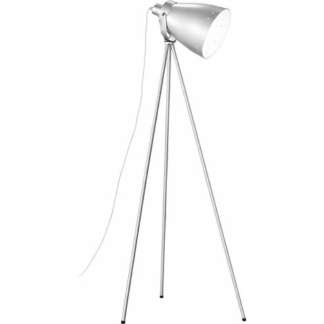 Lampada da Terra Tripode Stile Cinema Moderna 152 cm Argento Salotto Studio (1/3)