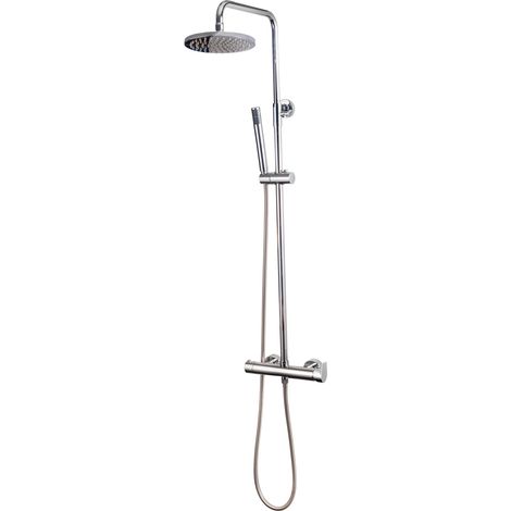 Presto Aroha 46550100 Columna ducha mezcladora rociador 200 mm ABS y flexo inox (1/2)
