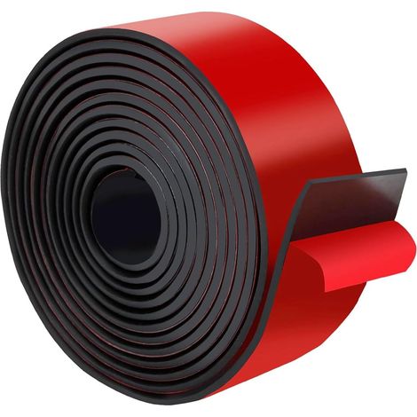 Bande Caoutchouc Adhesif 40mm2mm3m Autocollantes Rouleau Caoutchouc Plaque pour Joints Protection De Sol Anti-Vibration Antidérapant ((50mm(B) x3mm(D) x3m(L)) (1/5)