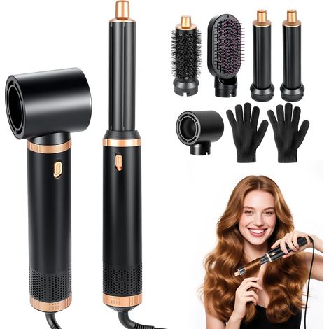 Brosse Soufflante Air Styler 5 en 1, 1000W, Noir (1/5)