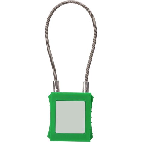 Cadenas de sécurité en acier avec 2 clés pour la maintenance des équipements, avec anse de 85 mm et système de consignation/déconsignation (vert). (1/5)