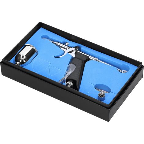 Aérographe professionnel polyvalent de 0,3 mm pour la fabrication de modèles de voiture, maquillage, peinture, nail art, décoration de gâteaux, utilisation avec tasse à pigments 15 CC (1/5)