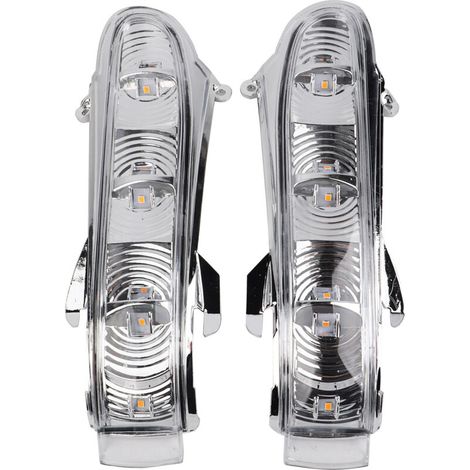 Pair of LED Side Marker Lights with Clear Lens for Mercedes-Benz W215 CL215 W220 (Model Years 1999-2003) (1/5)