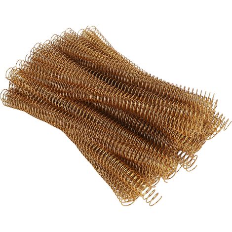 Bobine de reliure en spirale, 100 pièces, capacité de 170 feuilles, peigne à colonne vertébrale, diamètre 19mm, 48 dents, pas 4:1, Kit pour A4 or (1/5)