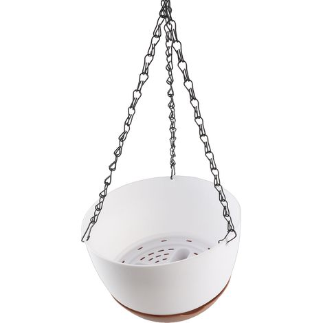 Pot suspendu pour plante avec socle amovible, matériau PP recyclé, chaîne, 5 couleurs, S/M/L, jardin balcon intérieur (1/4)